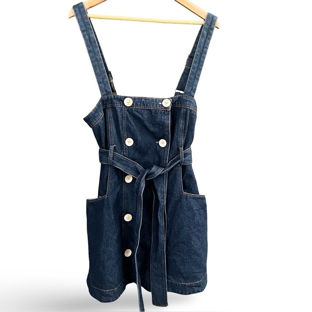 Hudson Gray Double Button Sailor Denim Mini Dress- Large